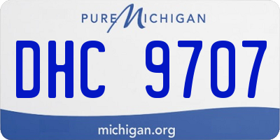 MI license plate DHC9707
