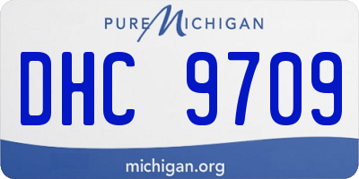 MI license plate DHC9709