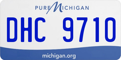 MI license plate DHC9710