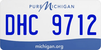 MI license plate DHC9712
