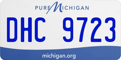 MI license plate DHC9723