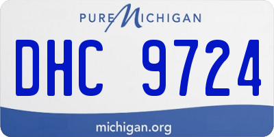 MI license plate DHC9724