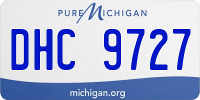 MI license plate DHC9727