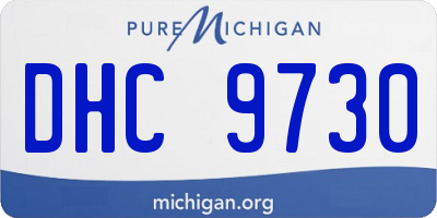 MI license plate DHC9730