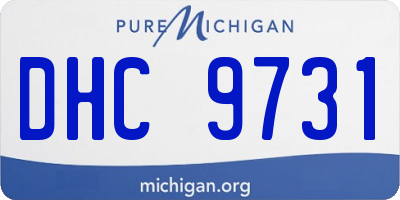 MI license plate DHC9731