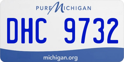 MI license plate DHC9732