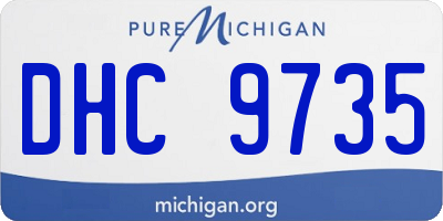 MI license plate DHC9735