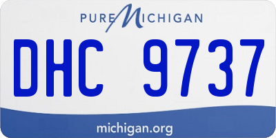 MI license plate DHC9737