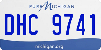 MI license plate DHC9741