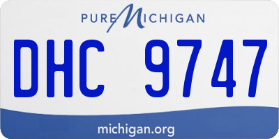 MI license plate DHC9747