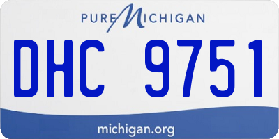 MI license plate DHC9751