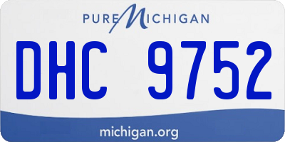 MI license plate DHC9752