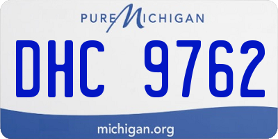 MI license plate DHC9762