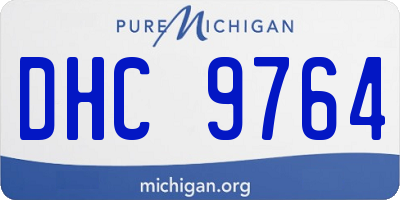 MI license plate DHC9764