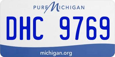 MI license plate DHC9769