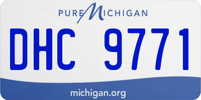 MI license plate DHC9771