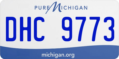 MI license plate DHC9773