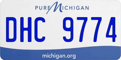 MI license plate DHC9774