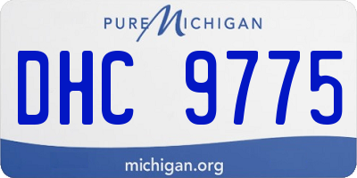 MI license plate DHC9775