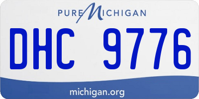 MI license plate DHC9776