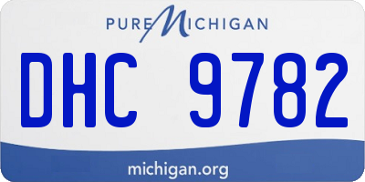 MI license plate DHC9782
