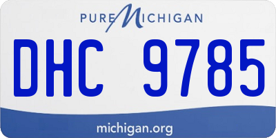 MI license plate DHC9785