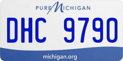 MI license plate DHC9790