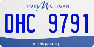 MI license plate DHC9791