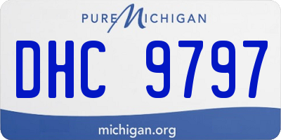 MI license plate DHC9797