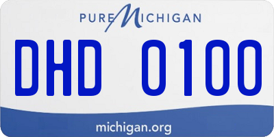 MI license plate DHD0100