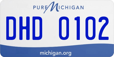 MI license plate DHD0102