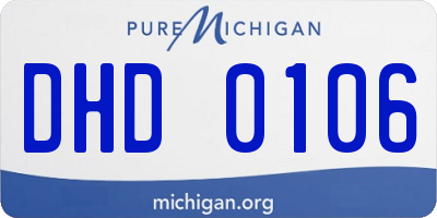 MI license plate DHD0106