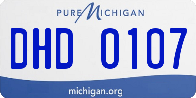 MI license plate DHD0107