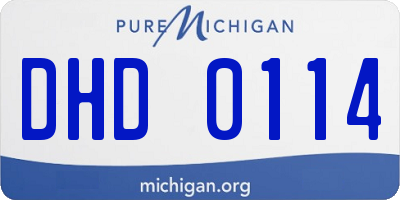 MI license plate DHD0114