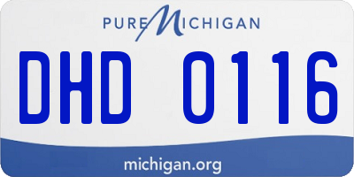MI license plate DHD0116