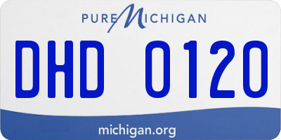 MI license plate DHD0120