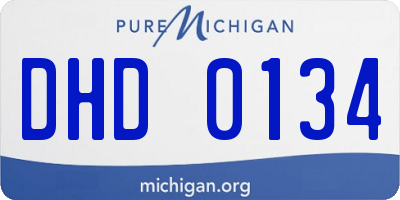 MI license plate DHD0134