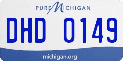 MI license plate DHD0149