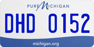 MI license plate DHD0152