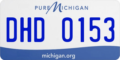 MI license plate DHD0153