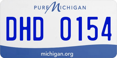 MI license plate DHD0154
