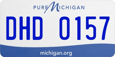 MI license plate DHD0157