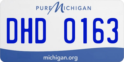MI license plate DHD0163
