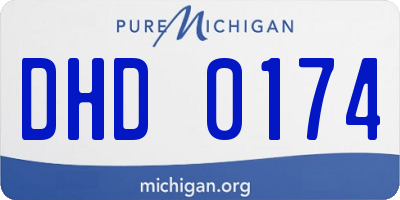 MI license plate DHD0174