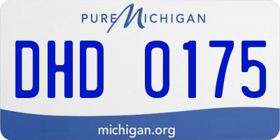 MI license plate DHD0175