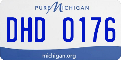 MI license plate DHD0176