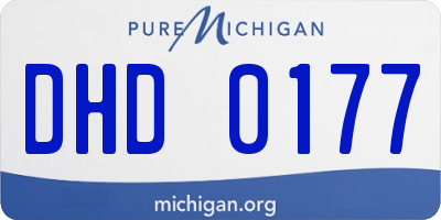 MI license plate DHD0177