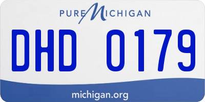 MI license plate DHD0179