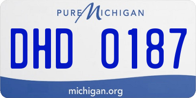 MI license plate DHD0187