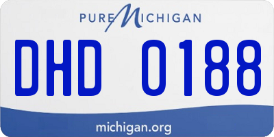MI license plate DHD0188